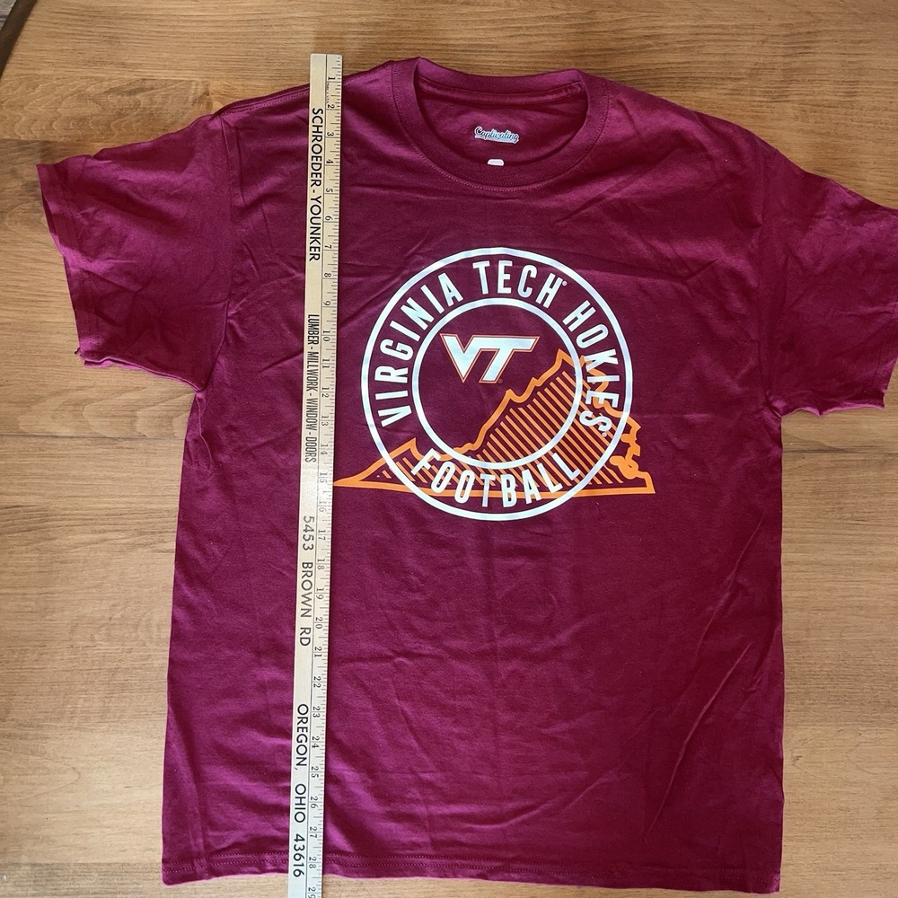 NWOT Captivating Virginia Tech Hokies‎ T-Shirt Maroon Size L - Picture 3 of 7